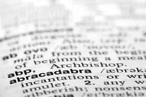 open dictionary looking at GRE vocabulary words